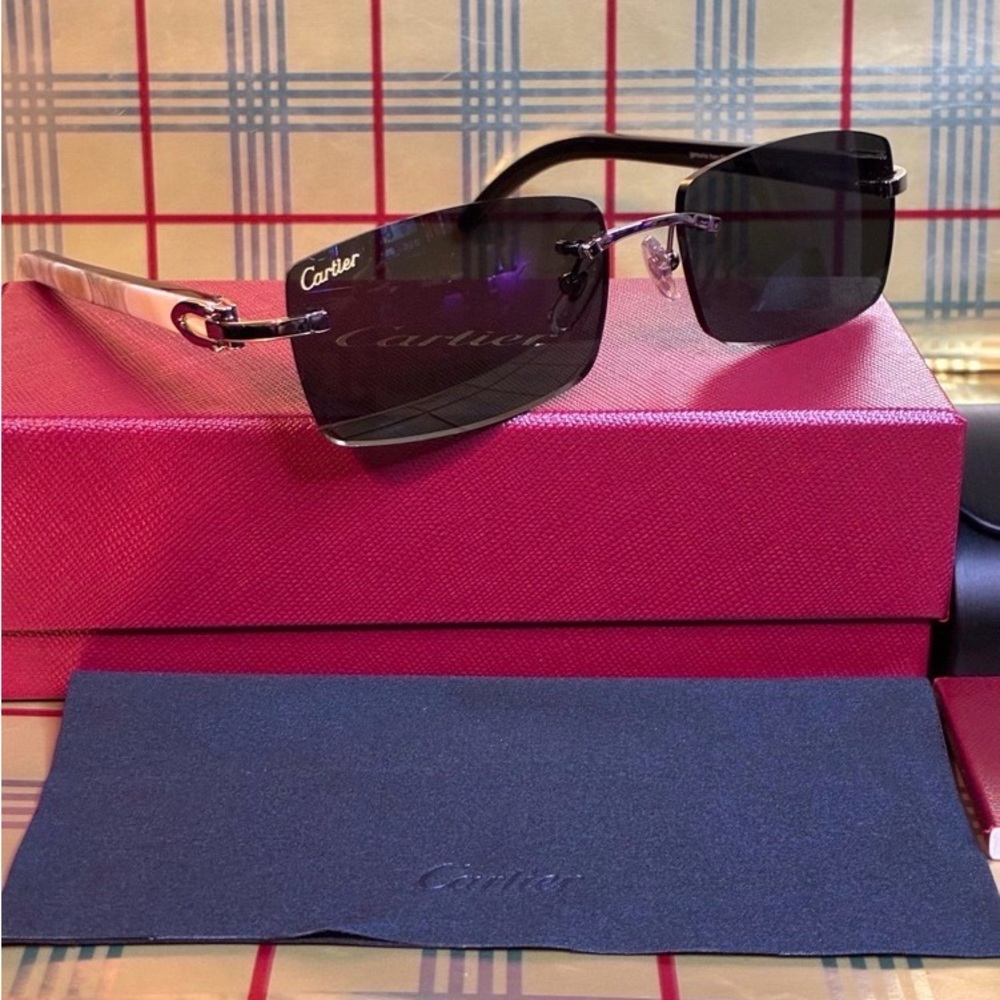 Cartier Unisex Buffalo Horn Sunglasses